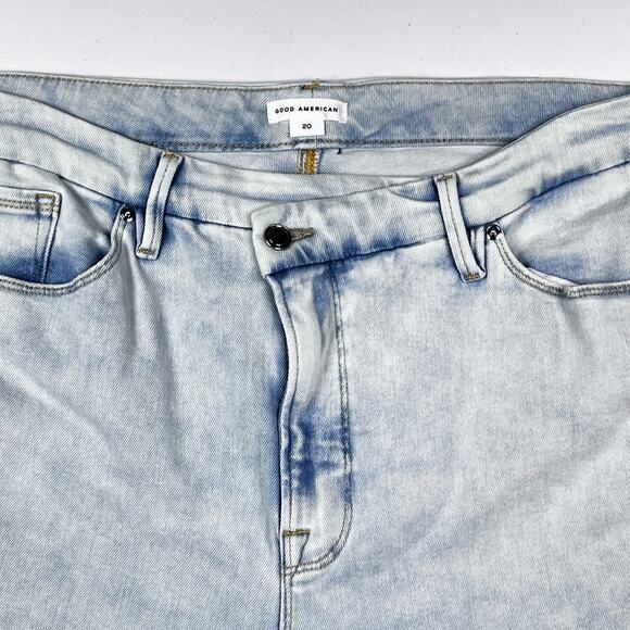 GOOD AMERICAN Good Waist Crossover Skinny Jeans Indigo018 - Picture 3 of 7